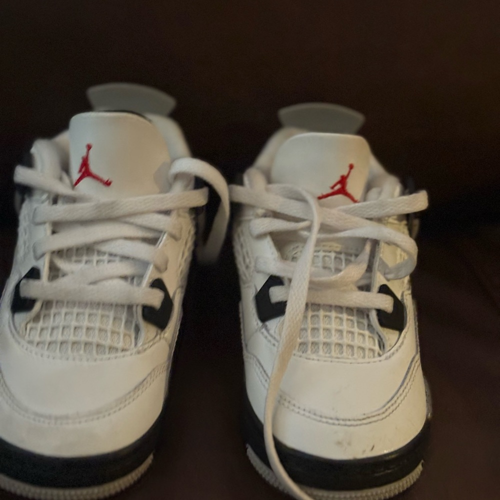 Kids White and Black Sneakers